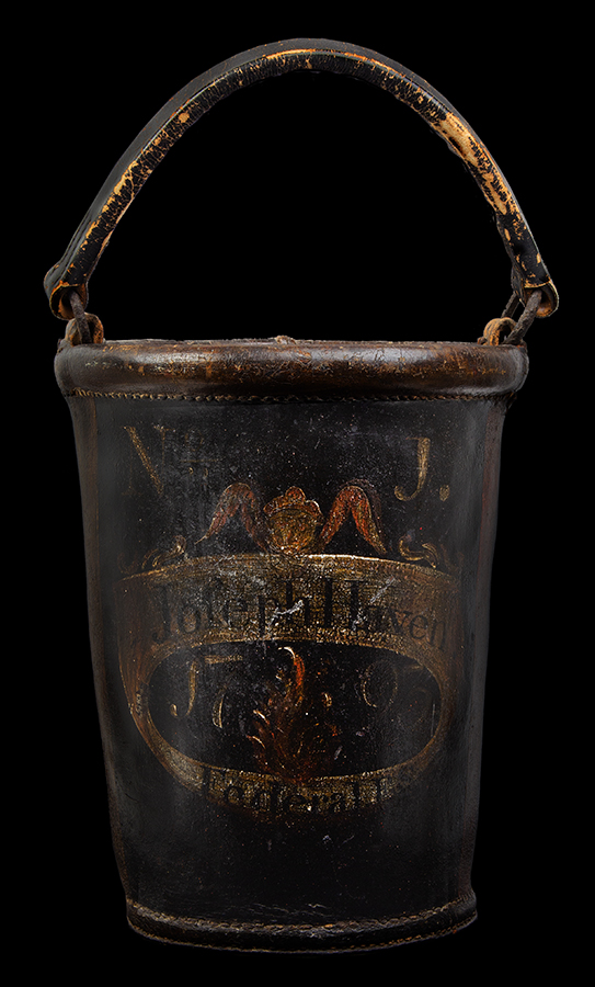 Leather Fire Bucket, Federal Fire Society, Image 1